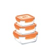 Luminarc Square Pure Box Active - 3 Piece Set Orange Photo