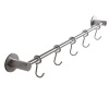 Towel Rail Bar with 5 Sliding Hooks Photo