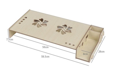 Photo of LASA Wooden Desktop Monitor Riser with Slots