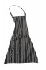 Chef Works Chalk Stripe Bib Apron - Black & White Photo