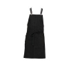 Chef Works Berkeley Bib Apron - Jet Black with Black & Grey Suspender Photo