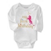 Qtees Africa 1st Birthday Unicorn Silhouette Baby Grow Photo