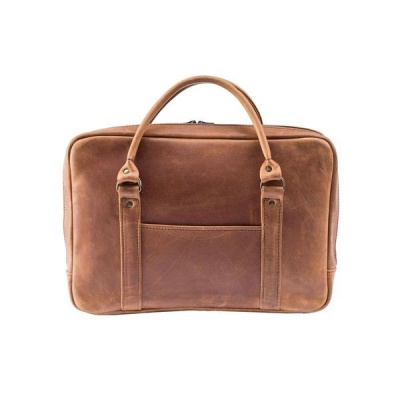 Photo of The Burgundy Collective Burgundy Collective The Grab & Go Laptop Briefcase - Tan
