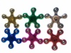 Hand Fidget Spinner Electroplated Pentagon 5 Arm - Set of 6 Photo