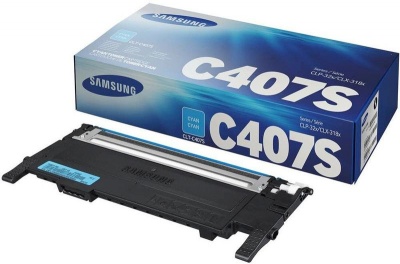 Samsung CLT C407S Cyan Laser Toner Cartridge