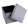 Cube Fabric Folding Storage Bins - Grey Photo