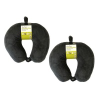 Travel Smart Neck Pillow with Snap Fastener Grey