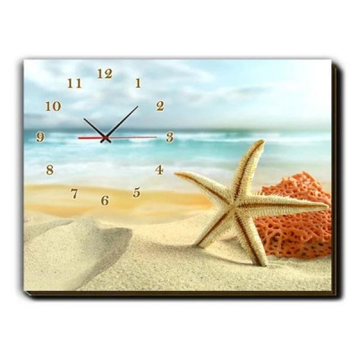 Photo of LASA Wall Art Painting with Clock - Star Beach