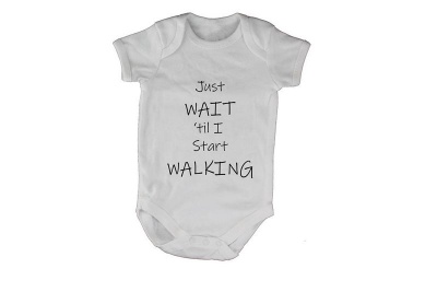 Photo of Just wait til I start Walking Baby Grow - White