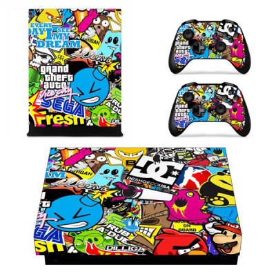Photo of SkinNit Decal Skin For Xbox One X: Sticker Bomb