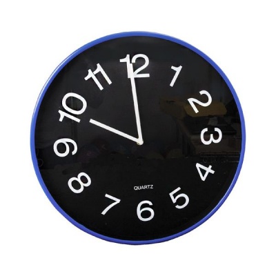 Photo of Quartz Wall Clock Non-Ticking Round 38cm - Blue