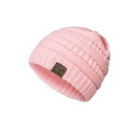 Beanie for Pony Tail Pink