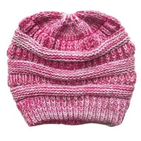 Beanie for Pony Tail Cerise Pink