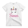 Qtees Africa Unicorn Birthday Seven T-Shirt Photo