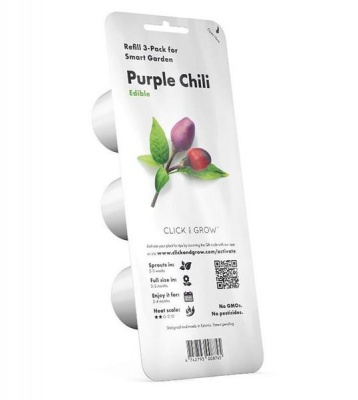 Photo of Click and Grow Purple Chili Pepper Refill for Smart Herb Garden - 3 Pack