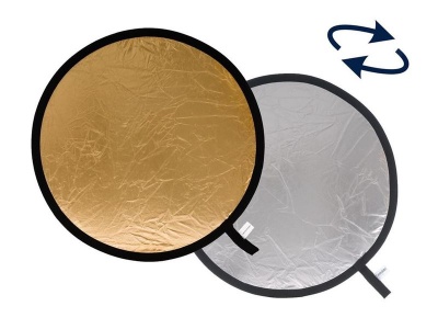 Photo of Lastolite 3834 95cm Circular Reflector - Silver & Gold