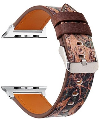 Photo of Apple Gretmol Leather Impressionism Watch Replacement Strap - 42 mm & 44 mm