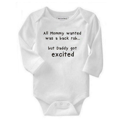 Photo of Qtees Africa All Mommy Wanted Was a Back Rub Baby Grow - Long Sleeve