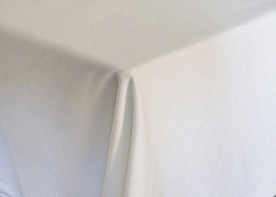 Photo of DSA - 230cm Polyteq Rectangular Stain Resistant Tablecloth - White