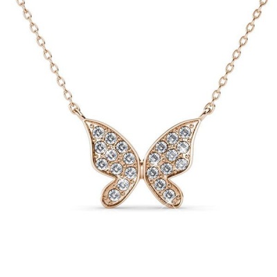 Photo of Destiny Butterfly Hope necklace with Swarovski Crystals - Rose