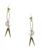 Crystal Rough- Cut Stone Drop Earrings Photo