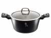 Berlinger Haus 24cm Marble Coating Casserole Pot - Black & Silver Photo