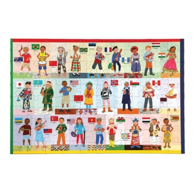 Photo of eeBoo Educational Puzzle - Children of the World: 100 Pieces