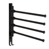 Wall Mount 4 Arm Swivel Towel Bar Rack with Hooks Photo
