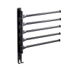 Wall Mount 5 Arm Swivel Towel Bar Rack with Hooks Photo