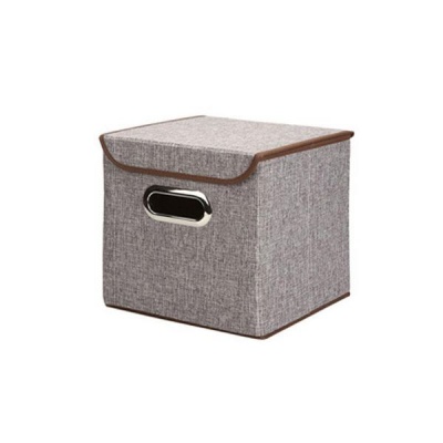 Photo of Iconix Eyelet Foldable Box Shaped Storage Organizer - Grey