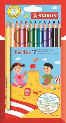 Stabilo Trio Thick Colour Pencil Assorted Box of 12