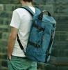 Mens Vintage Canvas Travel Duffel Bag - Green Photo