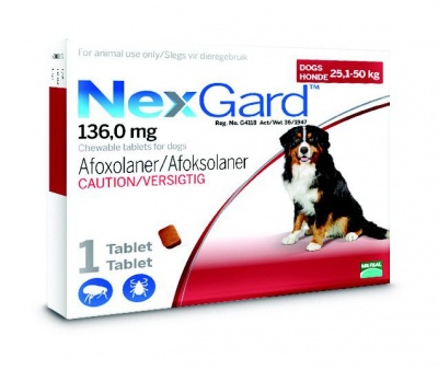 Photo of NexGard Chewable Tick & Flea Tablet for Dogs - 25.1 - 50kg