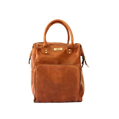 Photo of Mally Leather Bags Mally Bags Leather Bambino Baby Backpack in Toffee