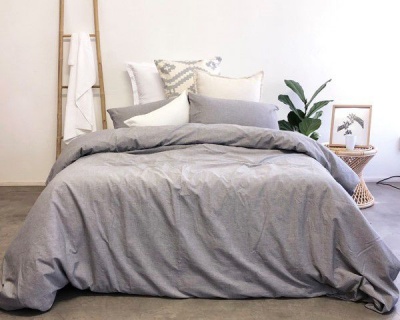 Photo of Whiteheads Washed Cotton Duvet Cover - Grey