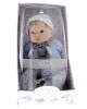 Tiny Treasures Baby Doll - Blonde Hair & Blue Onesie Photo