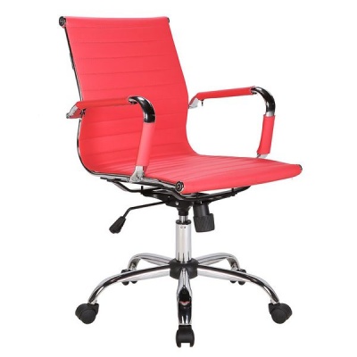 Photo of Basics Studio Mid Back PU Chair - Red