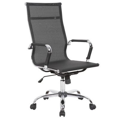 Photo of Basics Studio Stan High Back Mesh Chair - Black with Chrome
