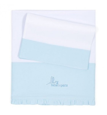 Photo of bebedeparis Baby Linen Flat Sheet and Pillowcase