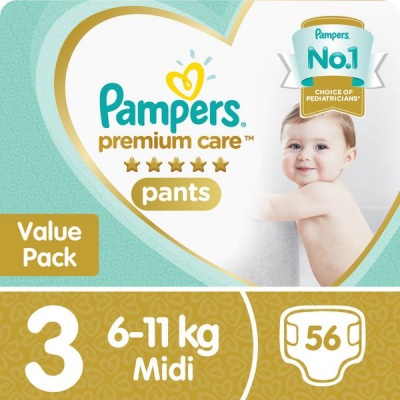 Photo of Pampers Premium Care Pants - Size 3 56 Nappies Airflow Skin Comfort