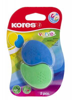 Photo of Kores Verve erasers 2 pieces in blister