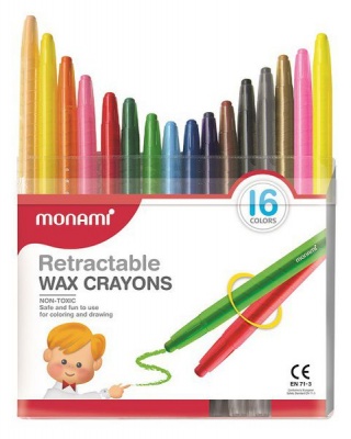 Photo of Monami Mon-Ami - Retractable Wax Crayons 16's