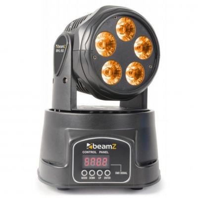 Photo of BeamZ MHL-90 LED Mini Moving Head Wash 5x18W RGBAW UV LEDS DMX