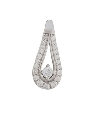 Photo of Miss Jewels 0.20ctw CZ Tear Drop Style Pendant in Sterling Silver