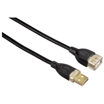 Photo of Hama USB 2.0 gold-plated 3m Extension Cable - Black