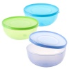 Bulk Pack x 6 Salad Bowl Plastic 2l With Lid . Photo