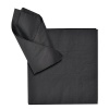 Bulk Pack x 5 Serviettes 2PLY Solid 33cm Black Packet of 20. Photo