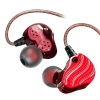 Dual Driver HIFI Earphone with Mic - Red Photo