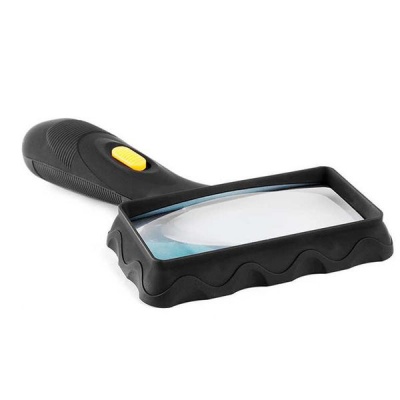 Photo of Handheld Rectangular Reading Magnifier with LED Light