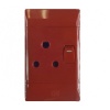 CBI electric Cbi Computer Single Switch Plug - 4X2 Red Photo